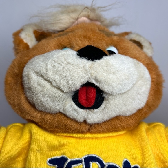 Vintage Zellers Canada Store Zeddy Teddy Bear Mascot Yellow Shirt 90s Plush Toy - Picture 13 of 16